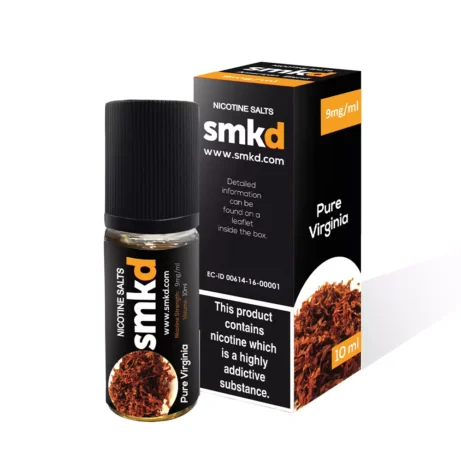 SMKD Nic Salts 10ml Pure Virginia 9mg