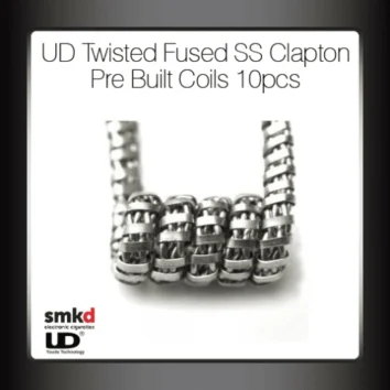 UD Twisted Fused SS Clapton Pre Built Vape Coils