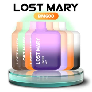 Lost Mary BM600 Disposable Vapes on a podium