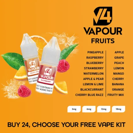 V4 Vapour 10ml Fruits Flavours