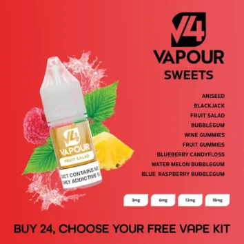 V4 Vapour 10ml Sweets Flavours