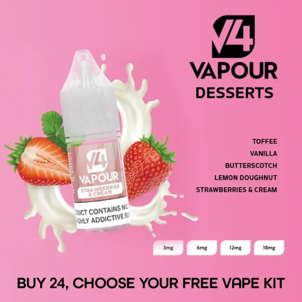 V4 Vapour 10ml Desserts Flavours