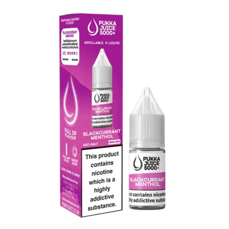 Pukka Juice 5000+ Blackcurrant Menthol Nic-Salt Eliquid