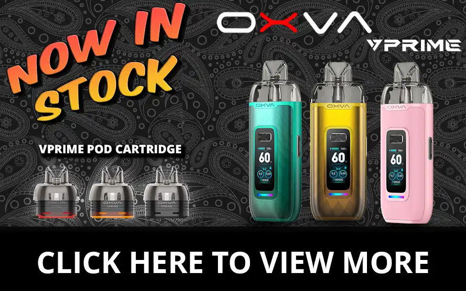 Oxva VPRIME pod vape kit now in stock