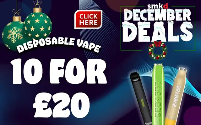 December deals disposable vape deal 10 for 20