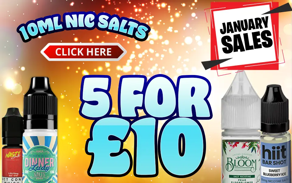 January Sales on 10ml nic salts