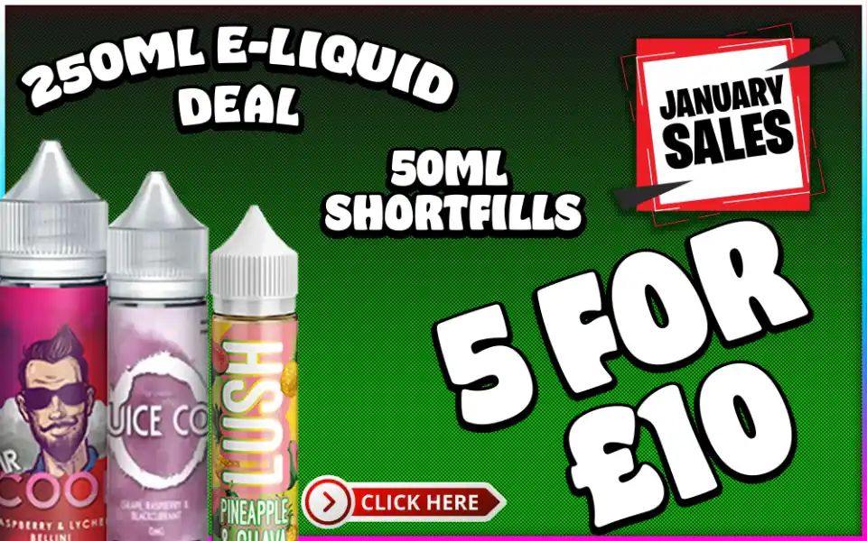 January Sales 250ml e-liquid deal