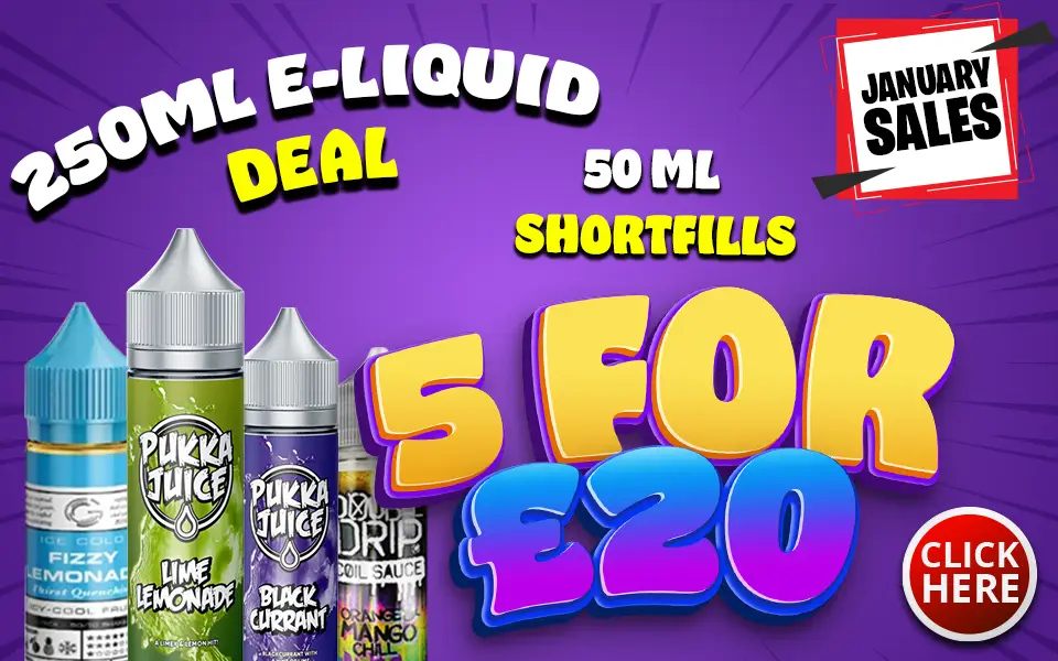 January Sales on 50ml e-liquid