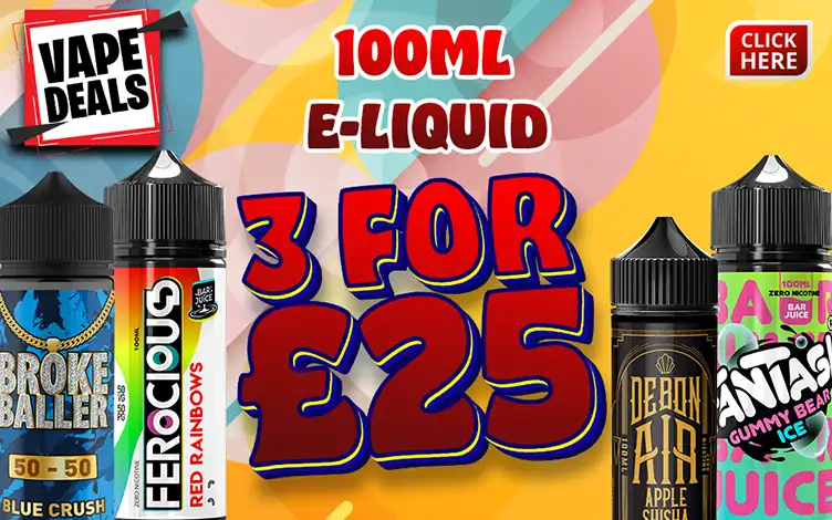 Vape Deals 100ml E-liquid 3 for £25