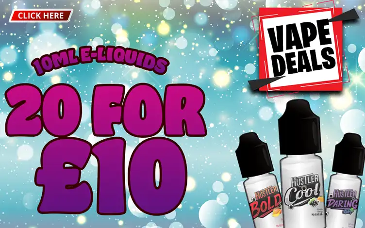 Vape Deals 10ml e-liquids deal 20 for £10