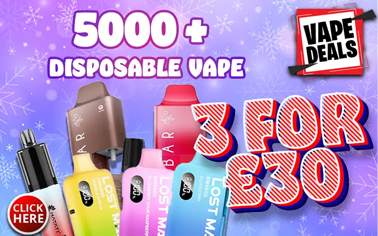 Vape Deals 5000 disposable vape 3 for £20