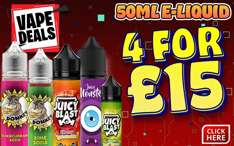 Vape Deals 50ml E-liquid 4 for £15