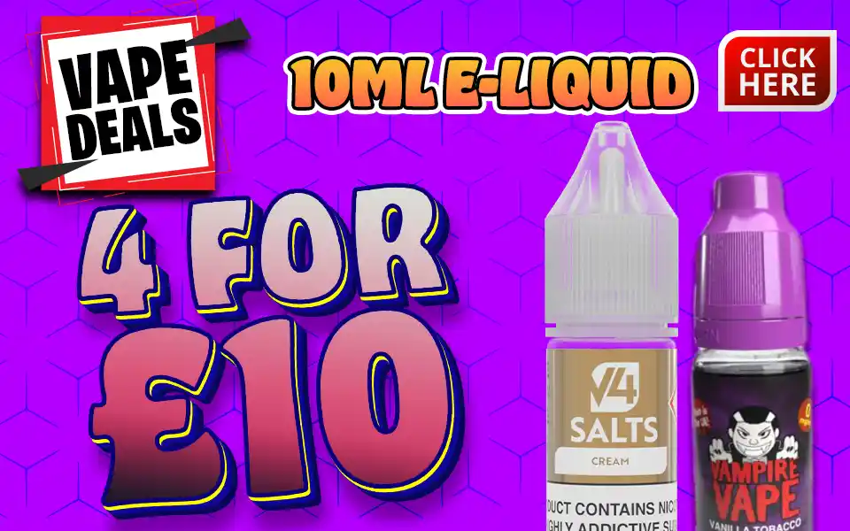 Vape Deals 10ml E-liquid 4 for £10