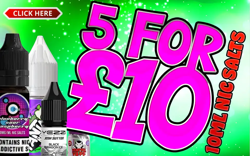 10ml nic salts 5 for £10