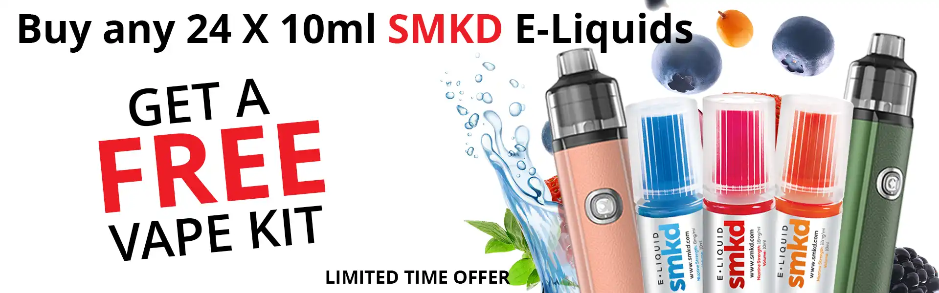 Buy 24 X SMKD 10ml Vape Liquids And Get A Free Vape Kit