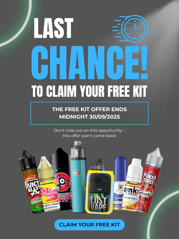 Last chance for your free vape kit.