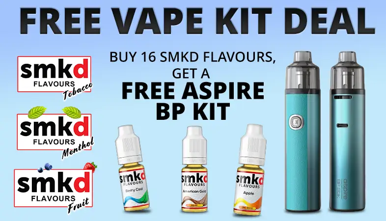 Free BP Stik with SMKD Flavours vape liquid