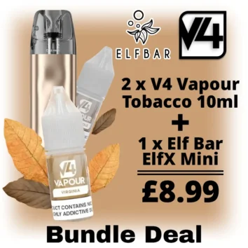 ElfX Vape Kit And V4 Tobacco Bundle Deal