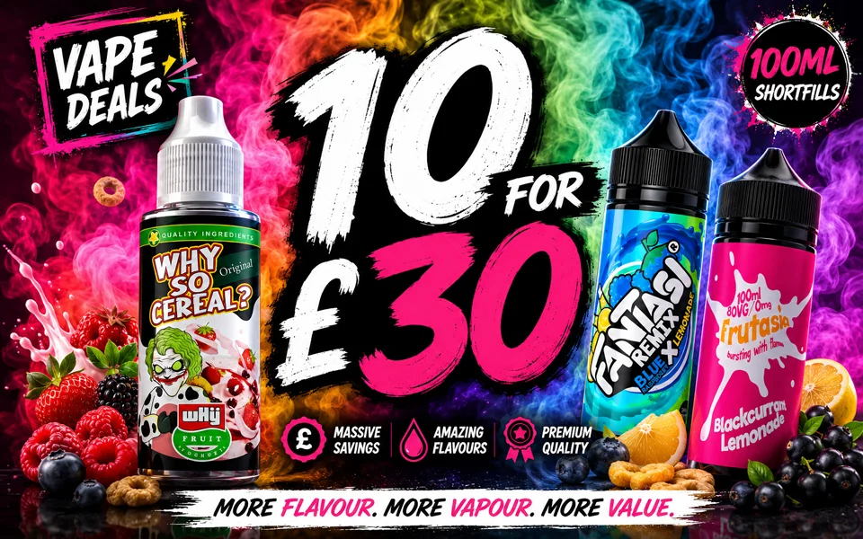 Vape Deals 100ml E-liquid 10 For 30