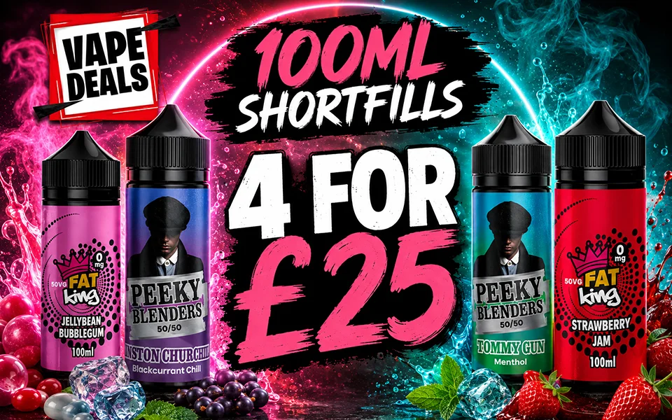 Vape Deals 100ml E-liquid 4 for £25