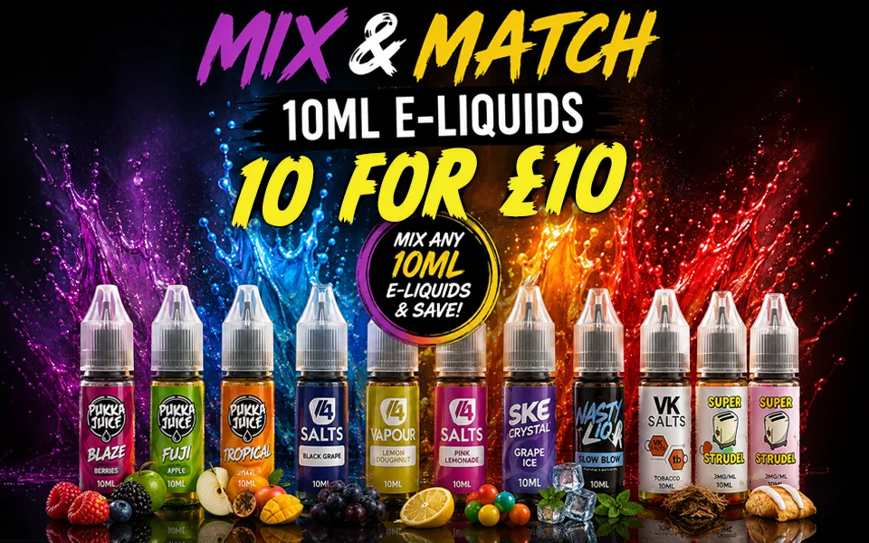 Vape Deals 10ml E-liquid 10 For £10