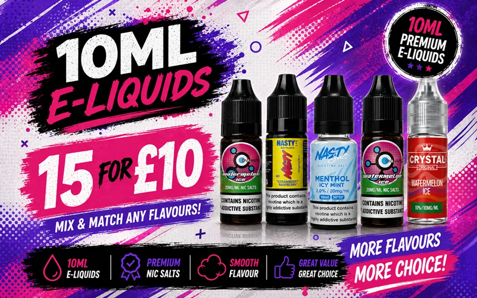 Vape Deals 10ml E-liquid 15 for £10
