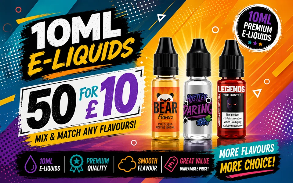 Vape Deals 10ml E-liquid 50 For £10
