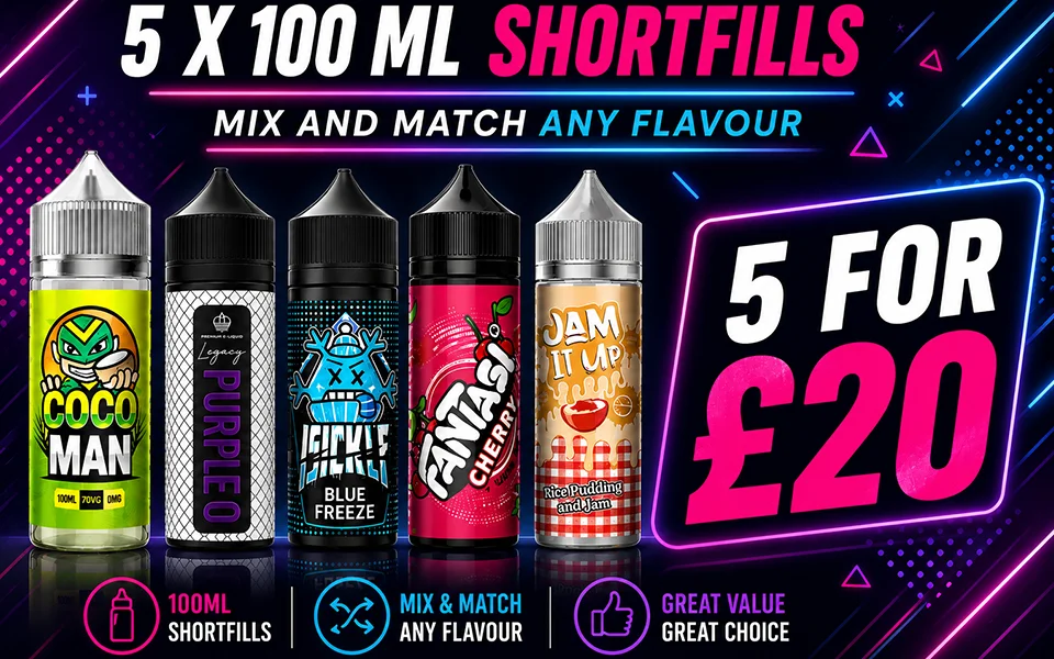 Vape Deals 50ml E-liquid 5 For £20
